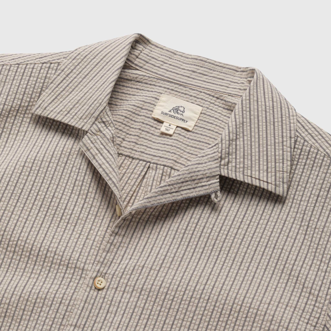 Nate Crinkle Stripe Cabana Shirt- Chinchilla-gallery-47041105002754