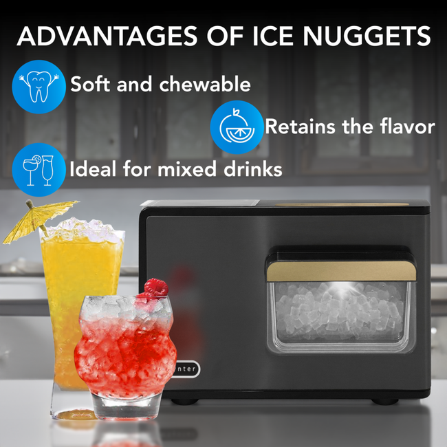 Whynter SonicSnö Countertop Nugget Ice Maker, 40lbs/24hrs, Commercial IBX-388BG-gallery-46002171707640