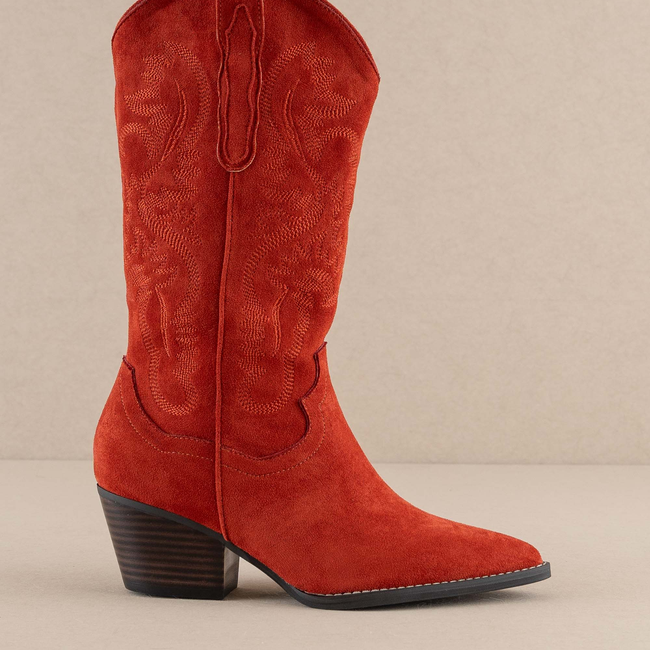 The Amaya | Red Classic Western Boot-gallery-36292312039601