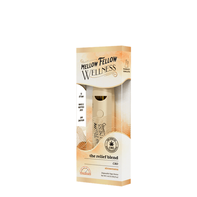 The Relief Blend - 1ml CBD Disposable Vape (Strawnana)-gallery-37327598158030