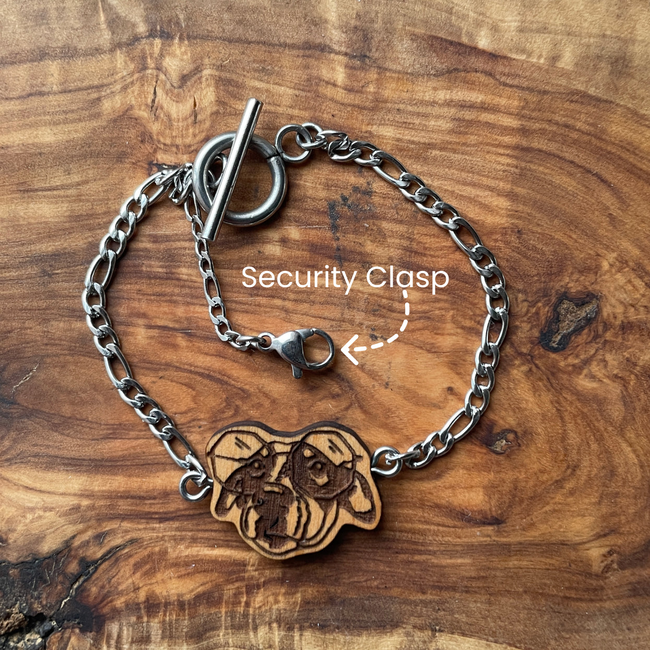 Wooden Charm Pet Portrait Bracelet-gallery-48952942428482