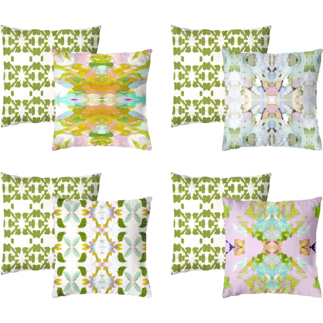 Mosaic Green 22x22 Outdoor Pillow-gallery-39548665856248
