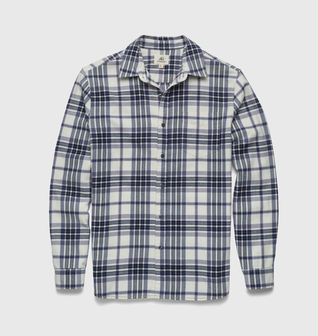 Brian Flannel Plaid Shirt - Jet Stream Combo