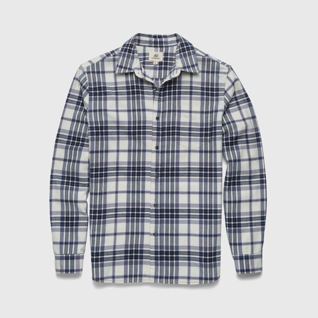 Brian Flannel Plaid Shirt - Jet Stream Combo-gallery-44084182974722