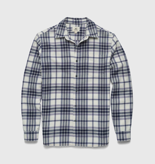 Brian Flannel Plaid Shirt - Jet Stream Combo