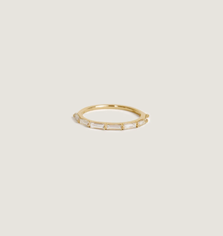 Petite Baguette Half Eternity Ring Diamond