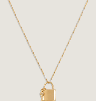 Anna Lock & Diamond Key Necklace
