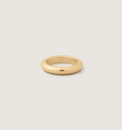 Chunky Tube Ring Gold