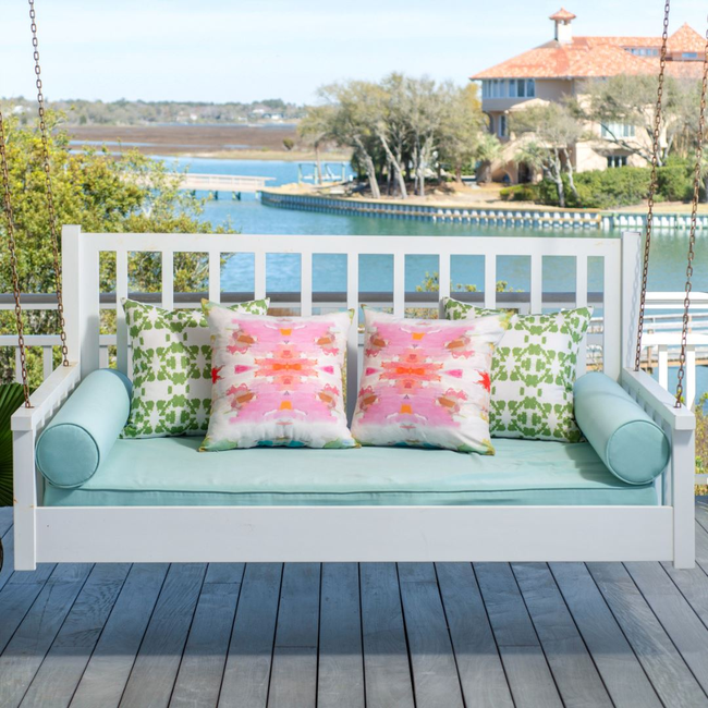 Mosaic Green 22x22 Outdoor Pillow-gallery-39548915581176
