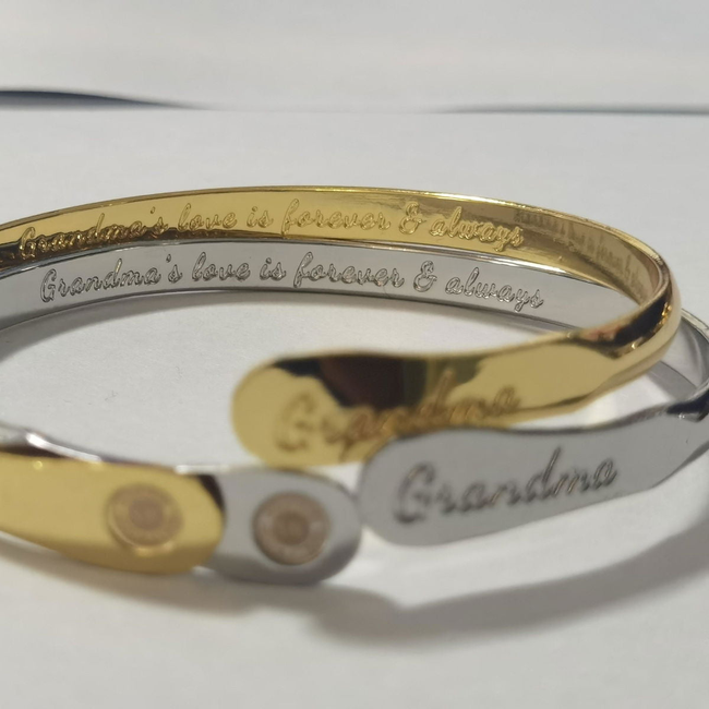 Grandma Bracelets, Engraved Bracelets Grandma’s love is forever & always-gallery-30351655305274