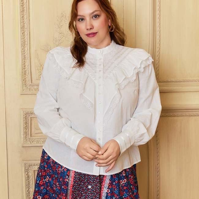 GUNNE SAX by ModCloth Karina Edwardian Ruffle Blouse-gallery-39195418034347