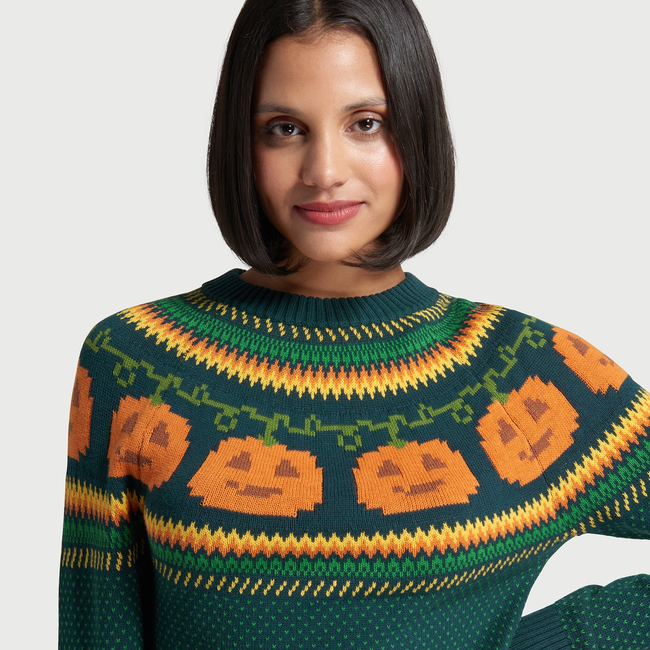 Give 'Em Pumpkin To Talk About Fair Isle Sweater-gallery-37010584010923