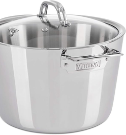 Viking Culinary 3-Ply Stainless Steel Stock Pot, 8 Quart