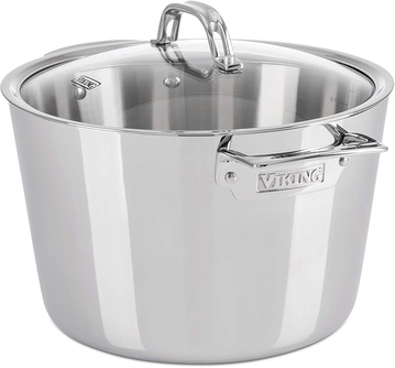 Viking Culinary 3-Ply Stainless Steel Stock Pot, 8 Quart