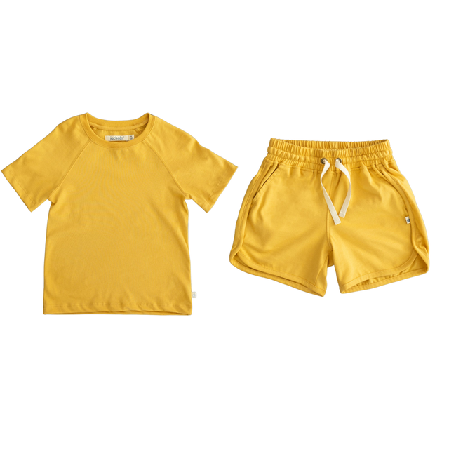 Frankie T-shirt & Ollie Short Set in Ochre-gallery-49262309343531