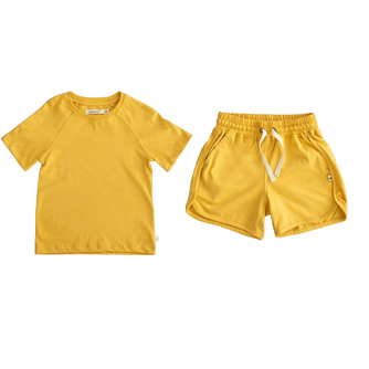 Frankie T-shirt & Ollie Short Set in Ochre