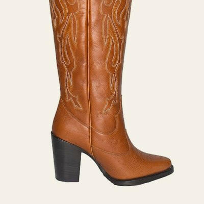 Savannah Brown Wide Calf Boots-gallery-38281414967520