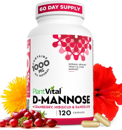 D-mannose 1000mg per serving - High Potency for Bladder, Kidney and Urinary Tract Support