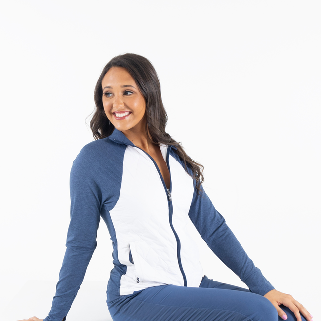 Arya Jacket - White/HTR Dark Denim-gallery-47802578075873