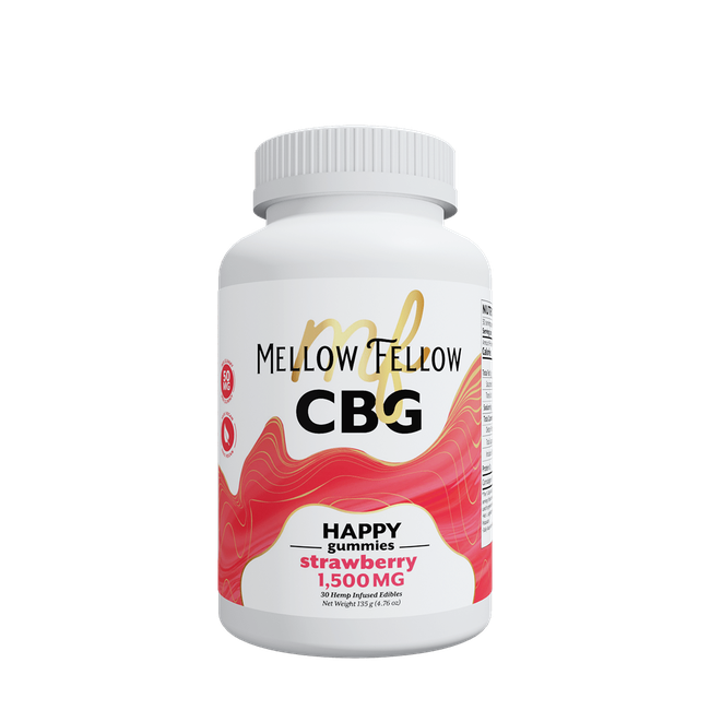 Happy CBG Gummies - 1500mg - Strawberry-gallery-37564395978958