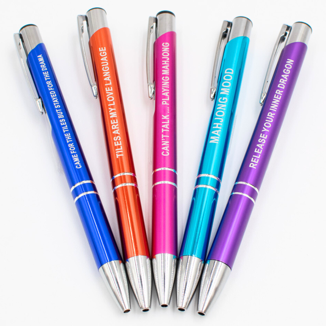 MAHJONG PEN SET | 5 Colorful Pens with Funny Mahjong Sayings-gallery-50991949873463