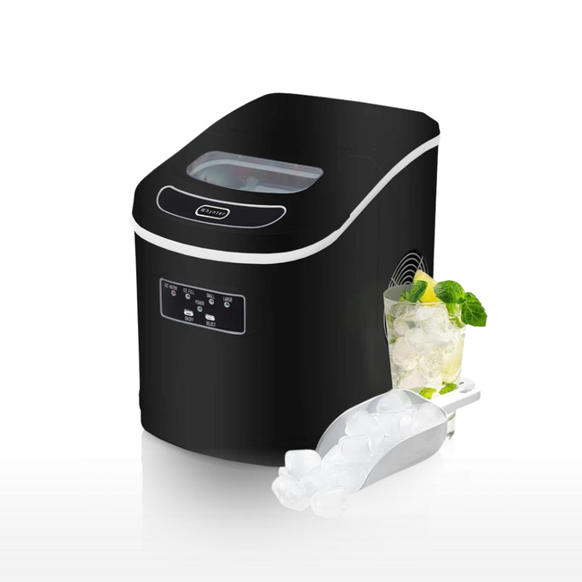 Whynter IMC‑270MB Portable Ice Maker - 27 lb, Metallic Black, Bullet‑Ice Cubes-gallery-47972533010680