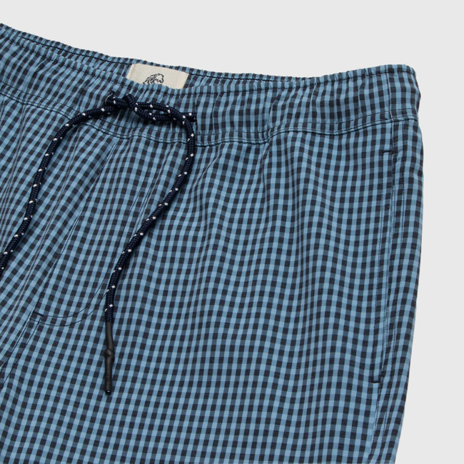 Jimmy 6.5" Gingham Volley - Blue-gallery-44470655942914