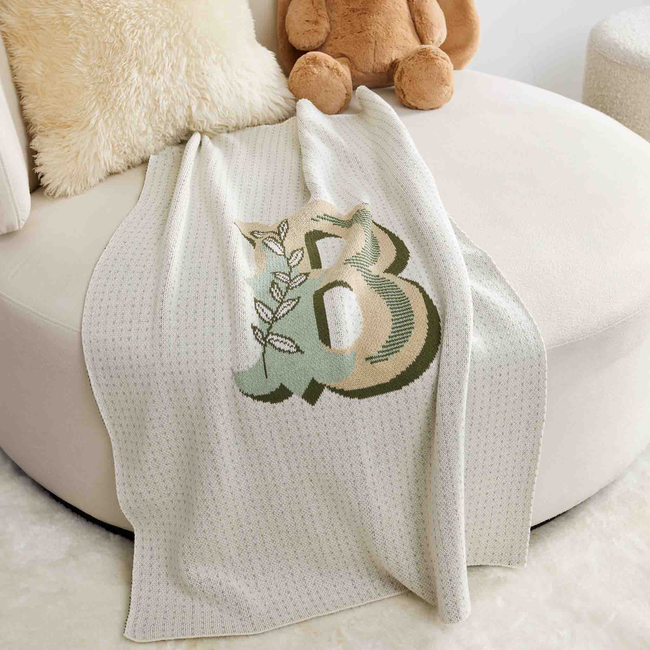 Baby Initial Personalized Blanket-gallery-47084071387427