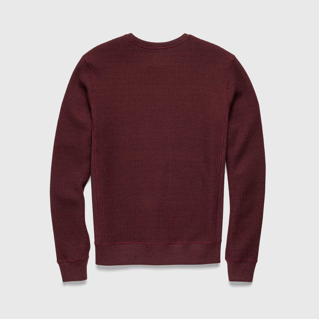 Butch Waffle Thermal Crewneck - Cabernet Heather-gallery-44013881753858