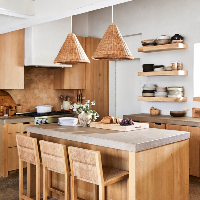 Kasbah Rattan Tall Pendant-gallery-31792455712829