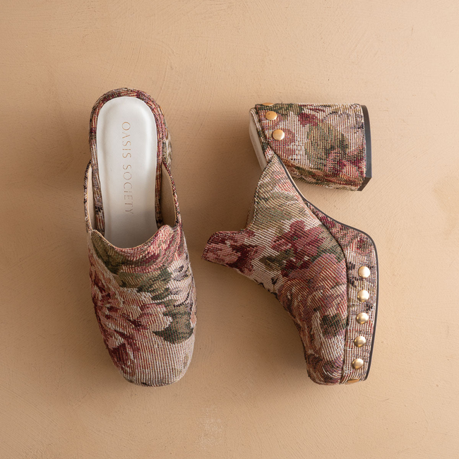 The Sierra | Mauve Tapestry Platform Clog-gallery-38968657051825