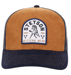 Stetson Stallion Western Patch ( Tobacco / Navy) - Trucker Cap