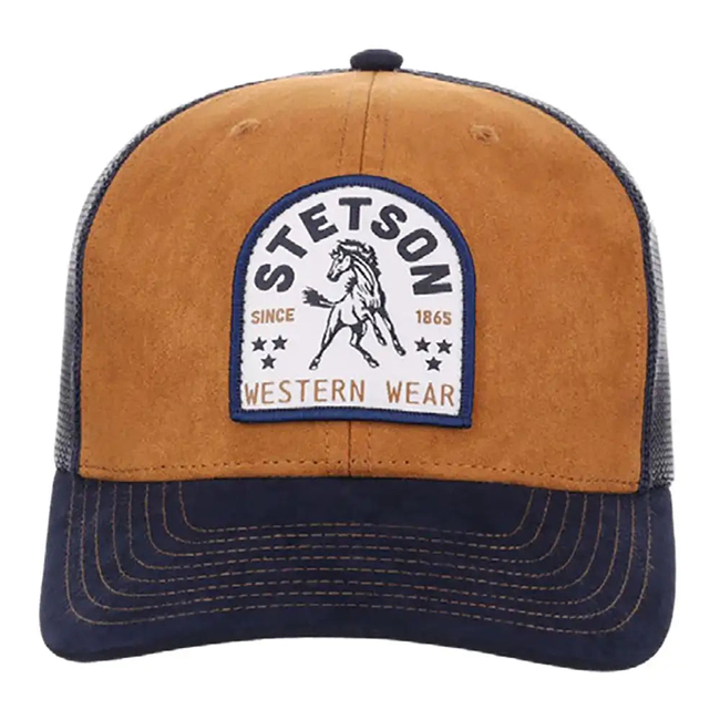 Stetson Stallion Western Patch ( Tobacco / Navy) - Trucker Cap-gallery-47096381047090