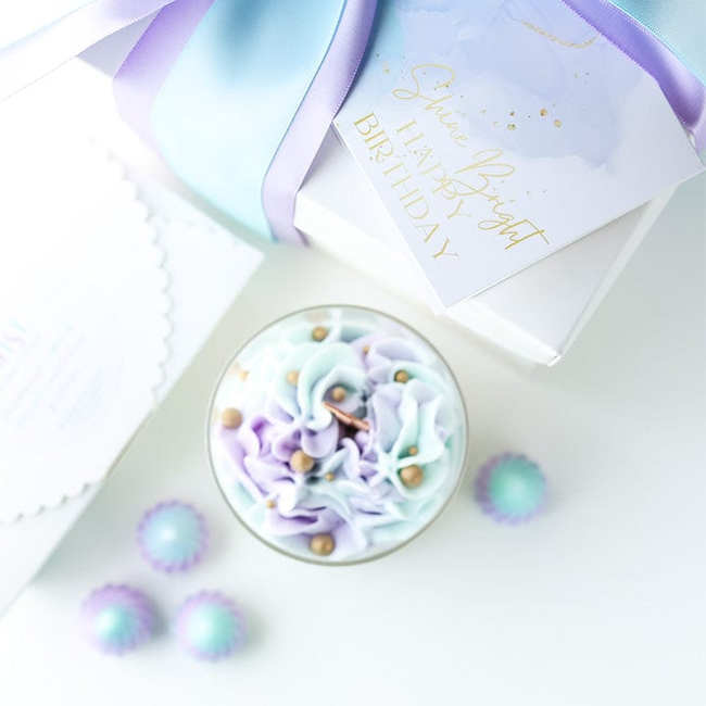 Shine Bright Happy Birthday Gift Bundle Candle +Wax Melts + Wish Card-gallery-35265945698374