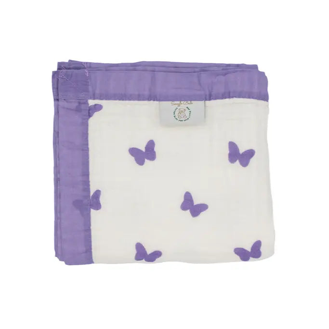NEW - Lilac Flutter – 100% Muslin Cotton Baby Blanket Quilt for Newborns & Toddlers-gallery-46555274707177