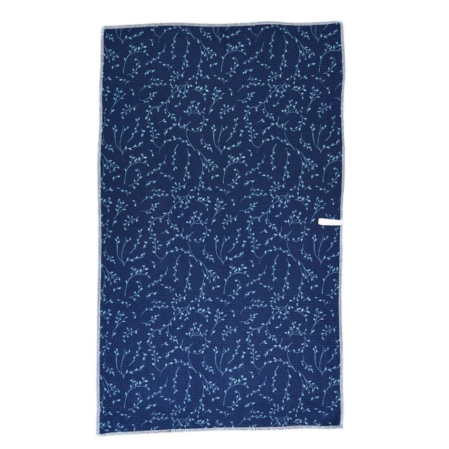 FP OUTLET Chrysanthemum Bird blu Kitchen Tea Towel- Double-Sided Print-gallery-32302255767639