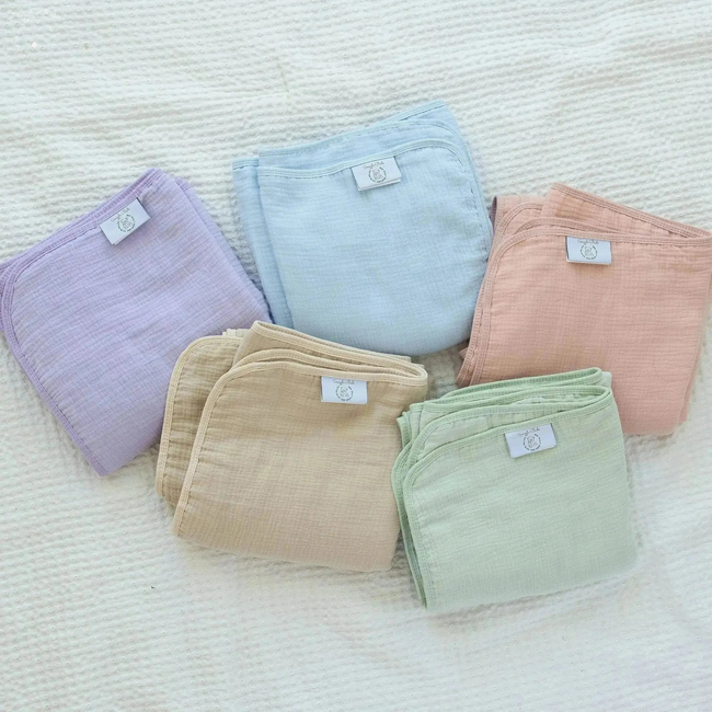 100% Muslin Cotton Blanket – Sky Blue Solid (Available in Two Sizes)-gallery-46906246430953