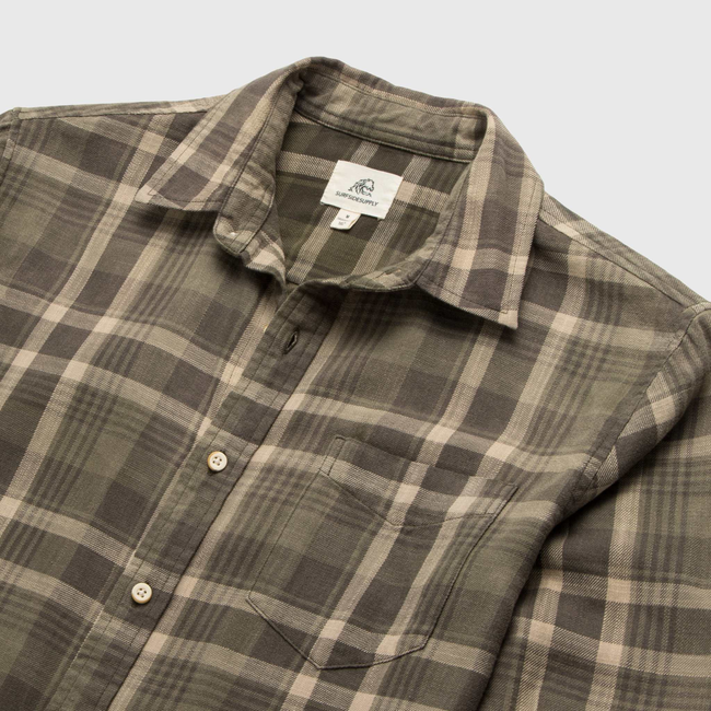Brian Ombre Plaid Shirt - Green Combo-gallery-44084211548418
