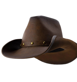 Deadwood Trading Broken Hill - Faux Leather Outback Hat