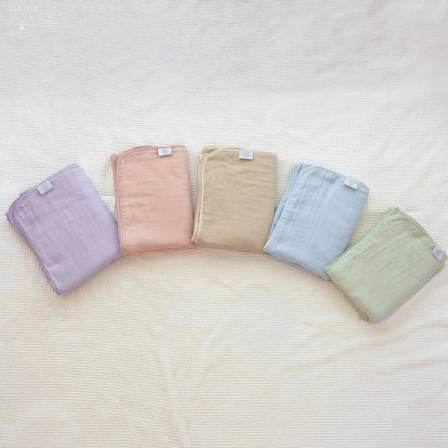 100% Muslin Cotton Blanket – Sky Blue Solid (Available in Two Sizes)-gallery-46906246463721