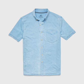 Tony Burnout Knit Shirt - Blissful Blue