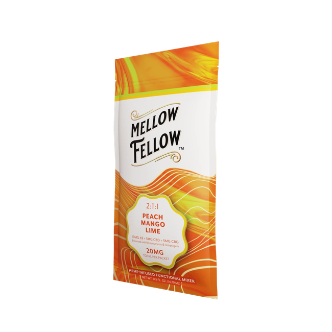 Delta 9 + CBD & CBG Mixers 10pc - Peach Mango Lime-gallery-38665798451406