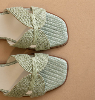The Fatima | Mint Butterfly Strap Sandal *final sale*