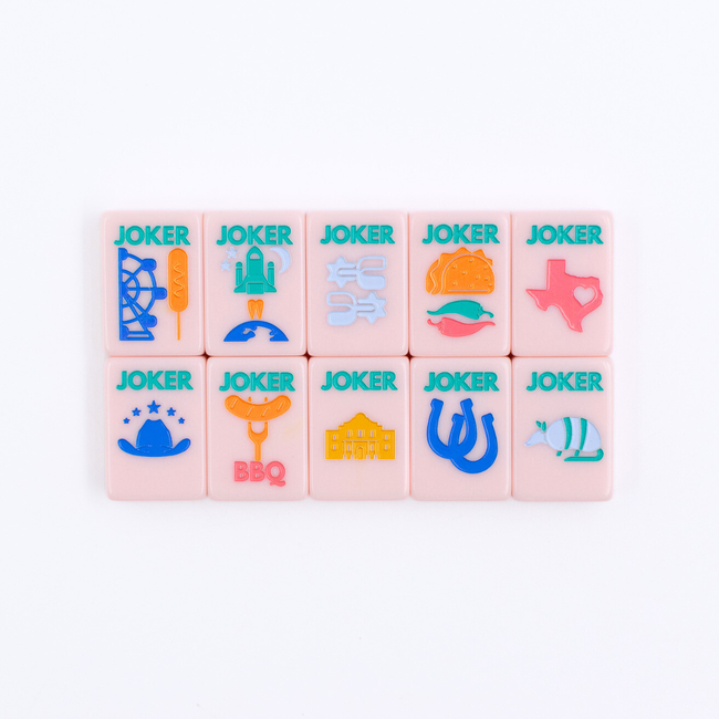 THE TEXAS SERIES | Mahjong with Lone Star Flair | Rodeo Pink Tile-gallery-50981927518519