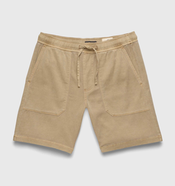 Tyler Washed Utility Short - Chinchilla