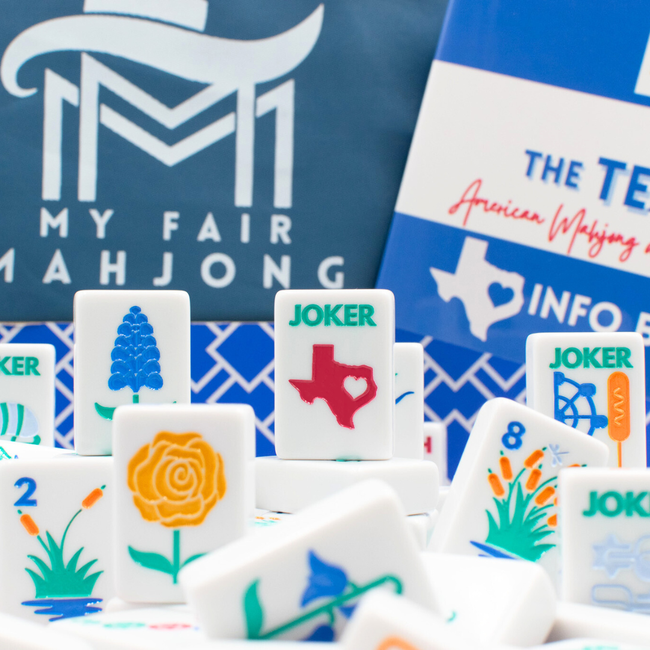 THE TEXAS SERIES | Mahjong with Lone Star Flair | Mesquite White Tile-gallery-50981888491831