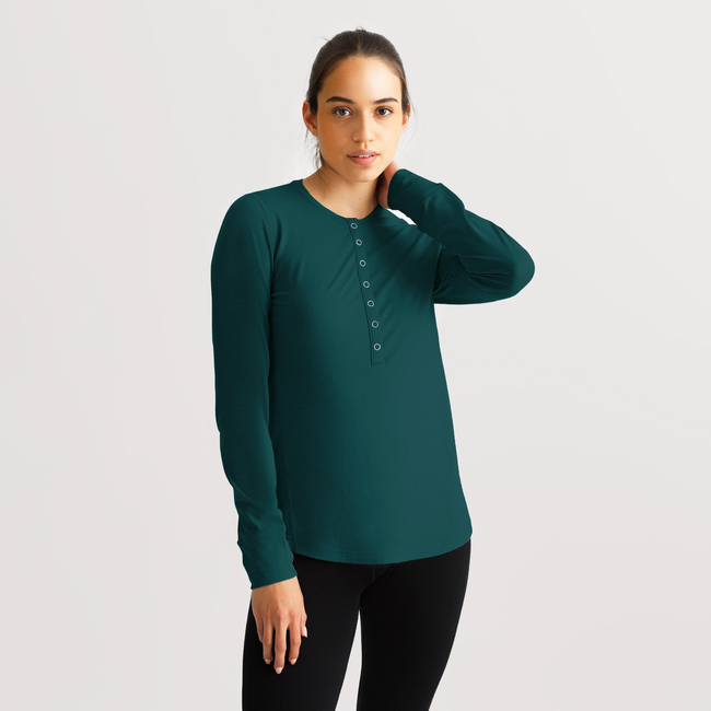 Women's Travel Henley Long Sleeve-gallery-33318937329835