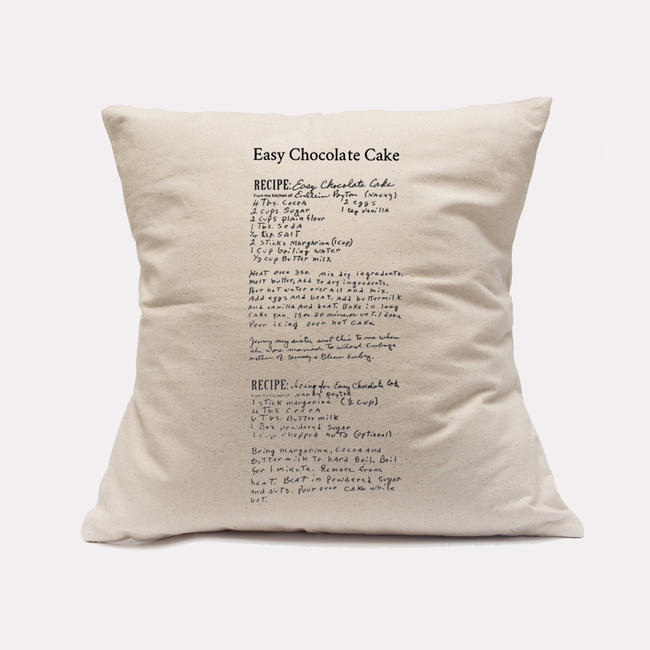 Natural Canvas Custom Family Recipe Decorative Pillow-gallery-38233210028255