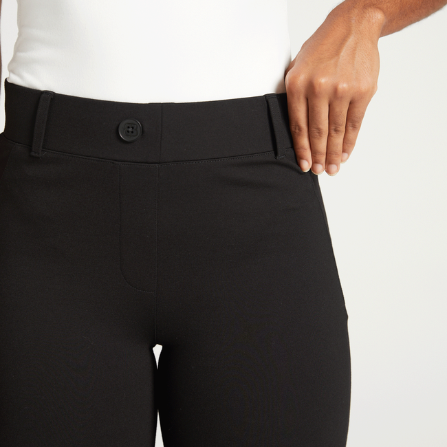 Classic Dress Pant Yoga Pant | Straight (Black)-gallery-41956147953916