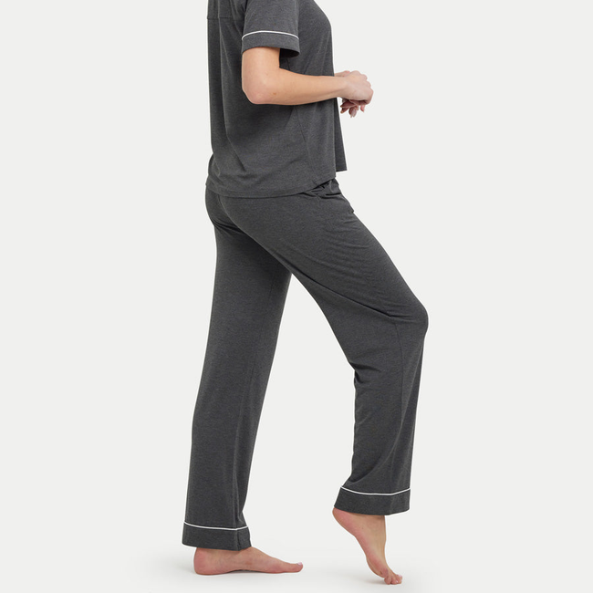 Short Sleeve Bamboo Pajama Set with Pants-gallery-41439021695216